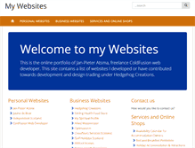 Tablet Screenshot of mywebsites.janpieter.com